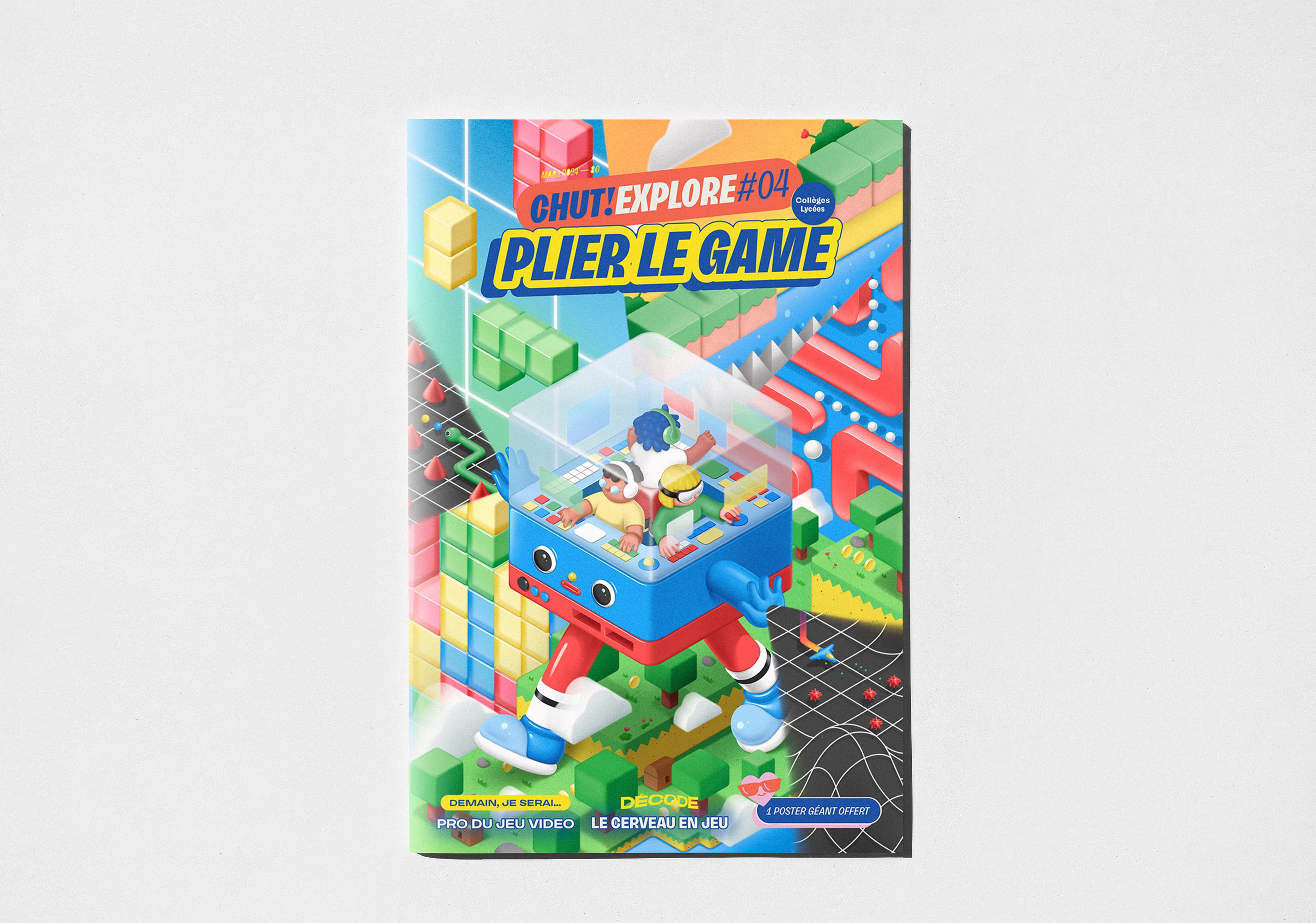 Plier Le Game, the printed cover of Chut! Explore No. 4