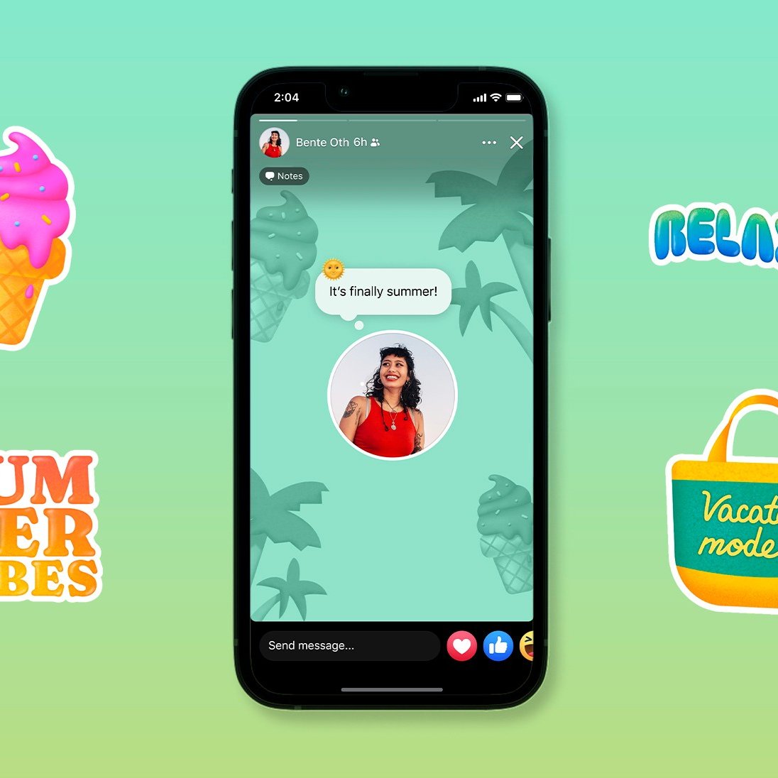 Facebook stickers and story backgrounds