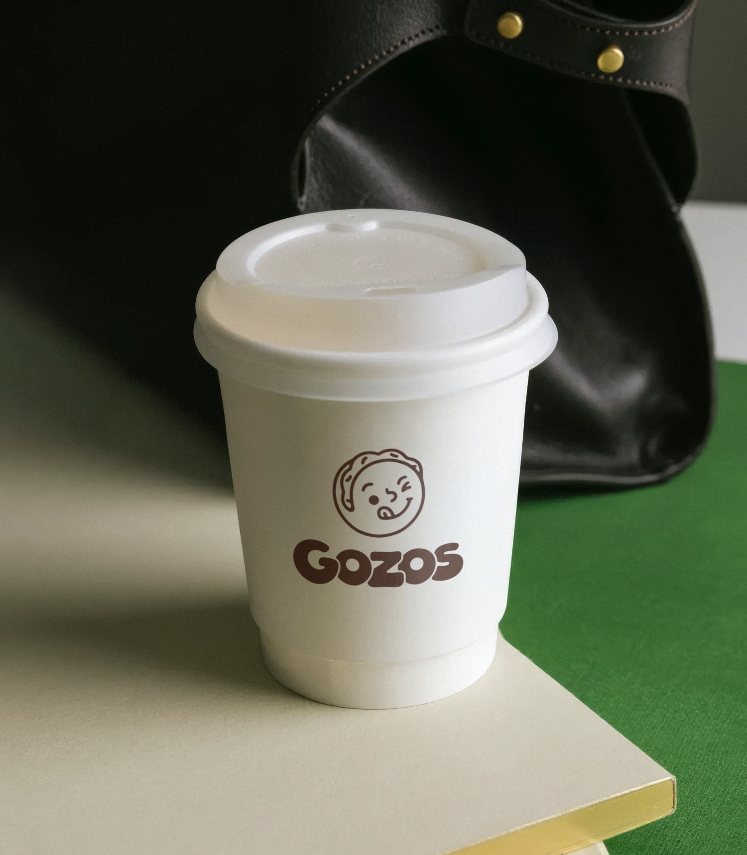 Hot cup with the Gozos mascot