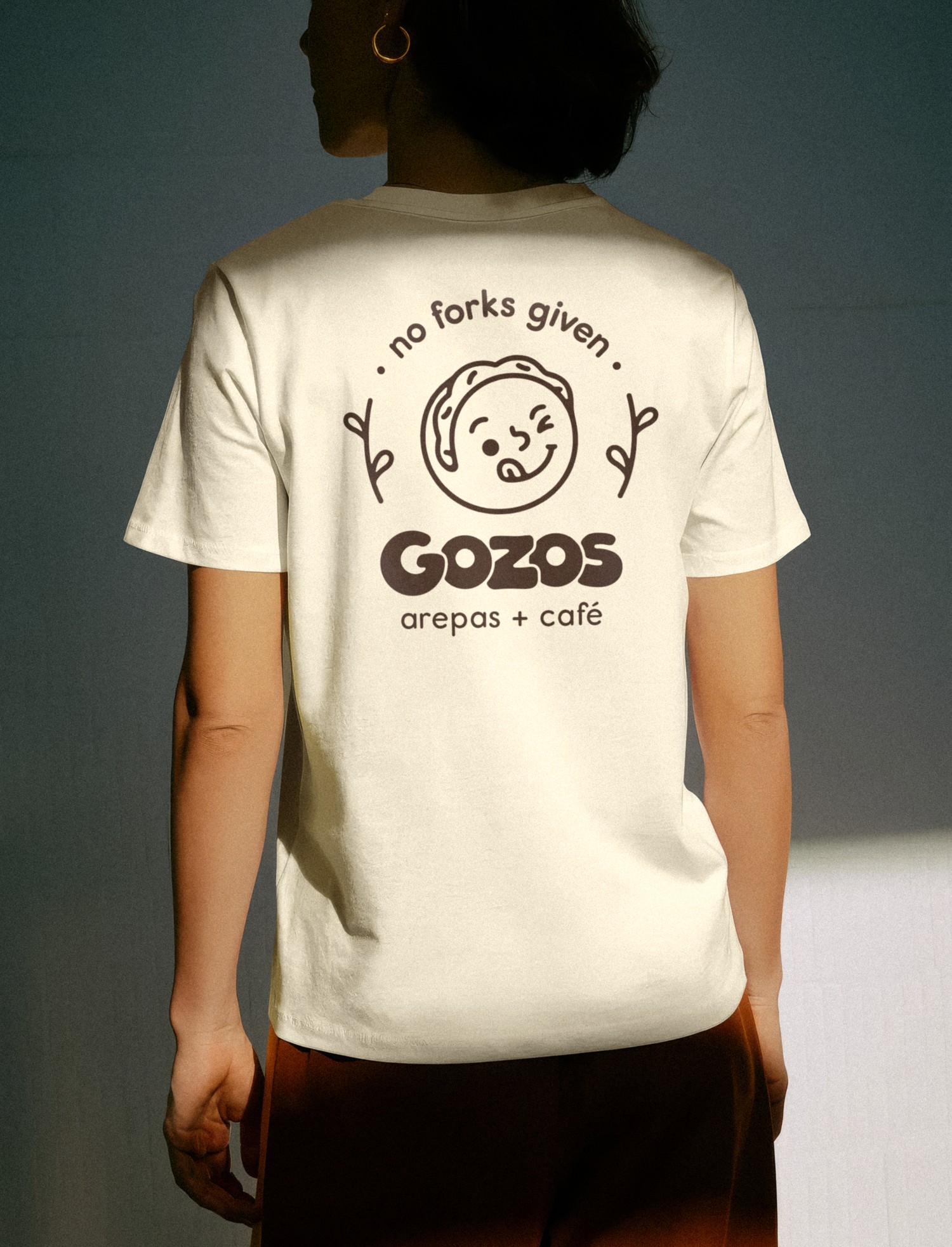 No forks given tee, back print