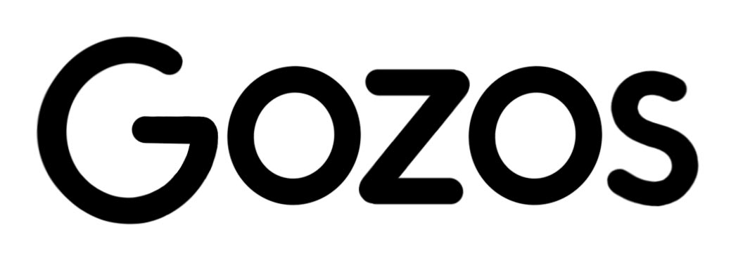 Discarded Gozos wordmark — clean geometric sans with a flat baseline