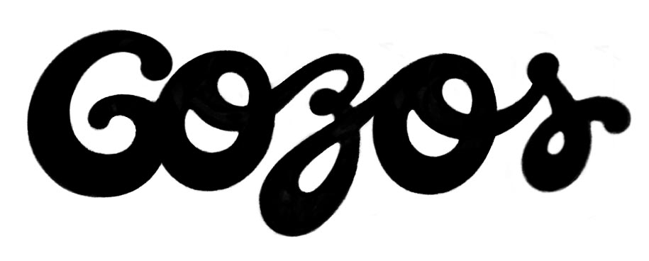 Discarded Gozos wordmark — elegant swash-heavy script