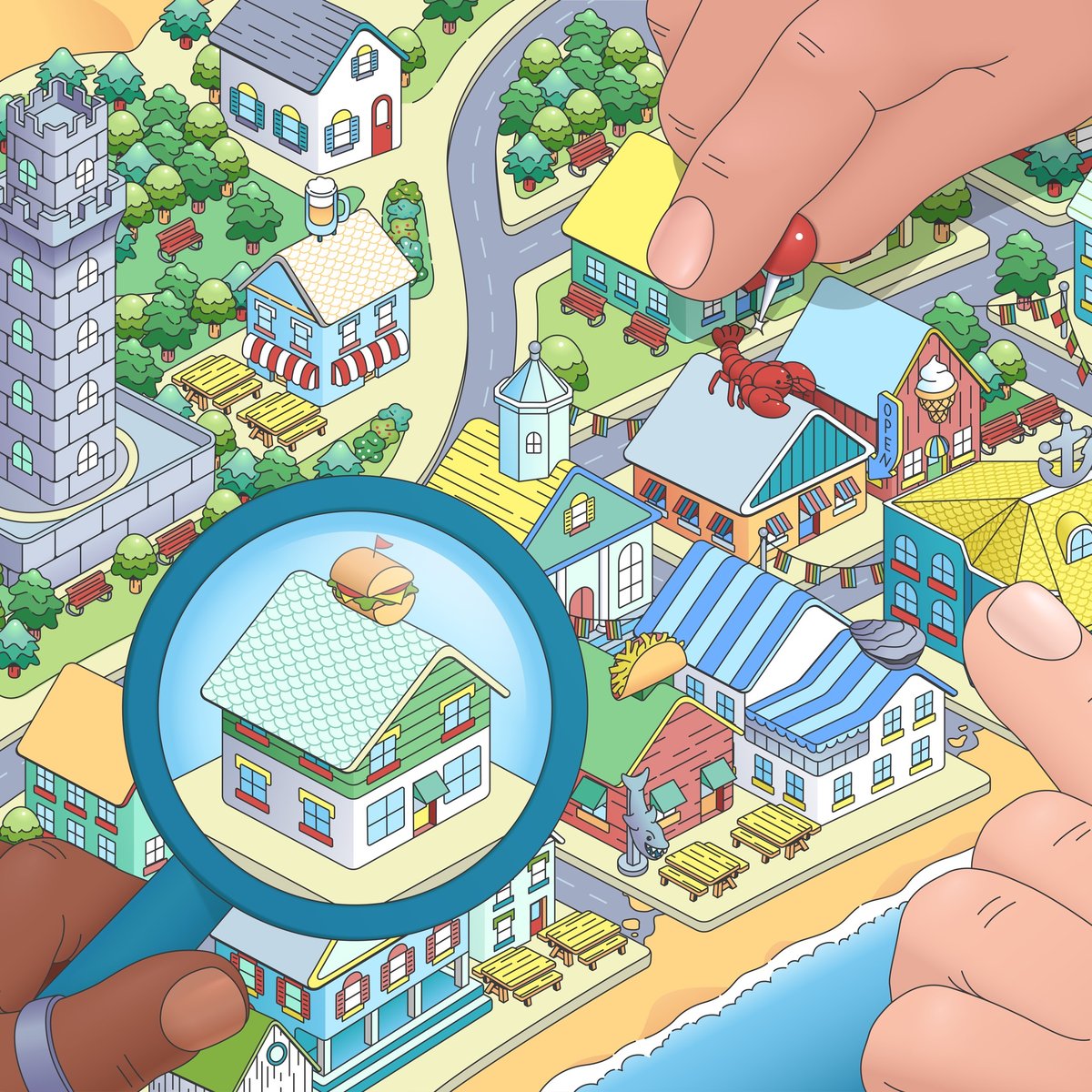 Provincetown dining guide illustration