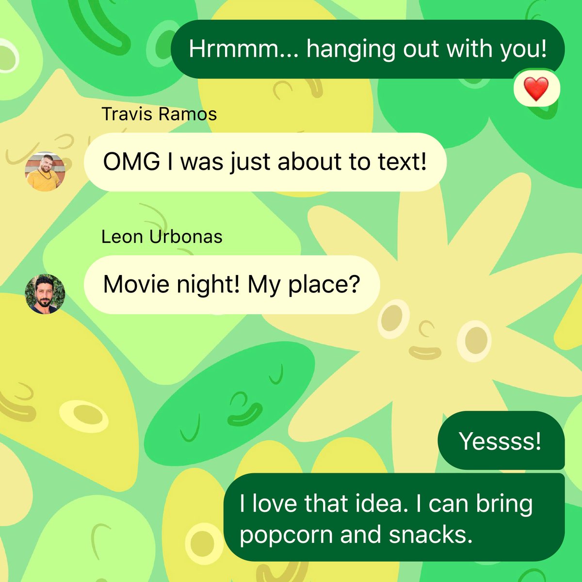 Shape Friends chat theme for Messenger