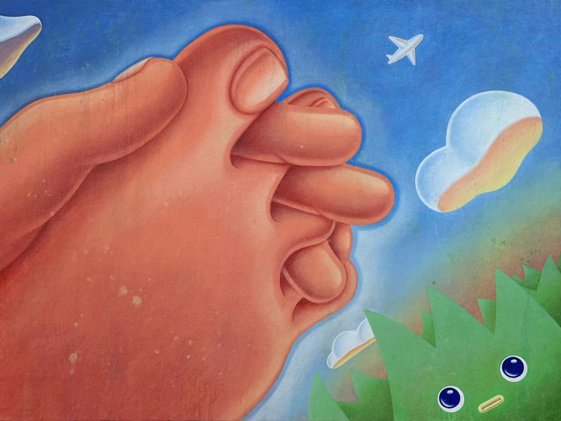 Comfort — Acrylic on canvas, 2025 · 4 × 5 ft