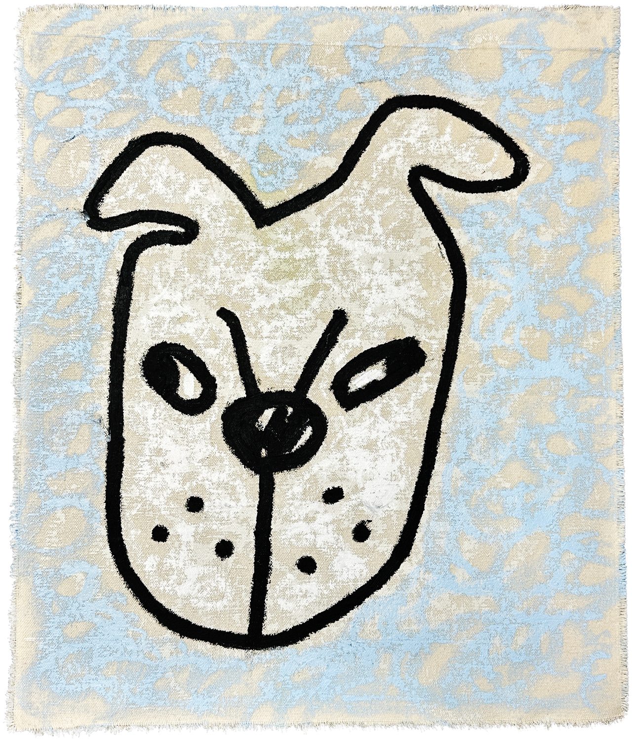 Wolfgang, 2026, oil painting of a dog's face.