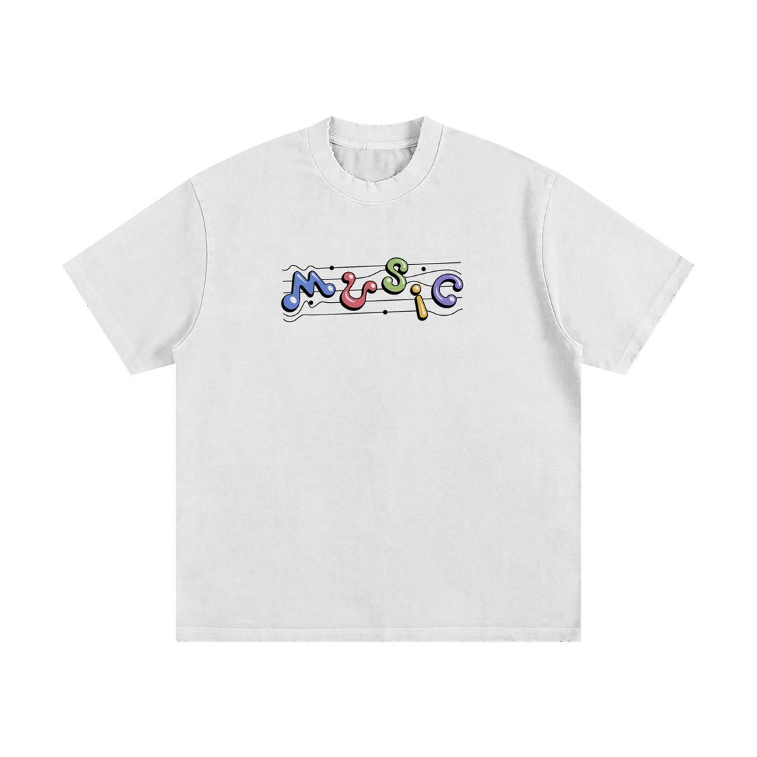 Music Tee in white